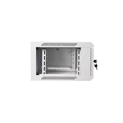 4. Szafa sieciowa wisząca 19" 4U rack 600x450, drzwi pełne, szary, niedzielona, złożona, 60kg