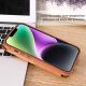 17. Nillkin Qin Leather Pro Case etui iPhone 14 Plus osłona na aparat kabura pokrowiec obudowa z klapką brązowy