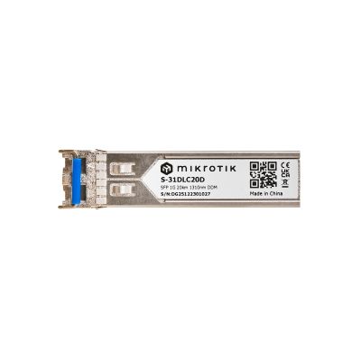 4. Wkładka SFP Mikrotik S-31DLC20D 1.25G Dual LC UPC SM 20km