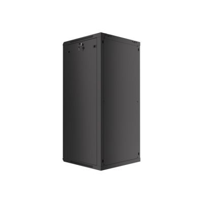 13. Szafa jednosekcyjna Lanberg WF01-6627-10B (27U; 1300mm / 600mm / 600 mm; wisząca; Szklane; 19''; kolor czarny)