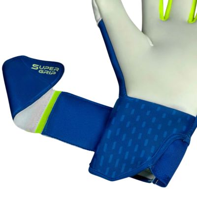 7. Rękawice bramkarskie Select Super Grip 77 v26 niebieskie 500093