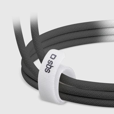 8. Kabel SBS TECABLETISSUETCCK USB-C - USB-C 1,5m 60W w oplocie - czarny