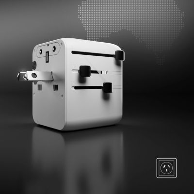 9. Adapter podróżny SBS 2xUSB-C 1xUSB-A uniwersalny - biały