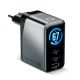 6. EVERACTIVE ŁADOWARKA SIECIOWA GAN 1 X USB, 2 X USB-C QUICK CHARGE 4+ 67W CZARNA SC-670Q