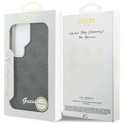 8. Etui Guess 4G Script MagSafe na Samsung Galaxy S26 Ultra - czarne