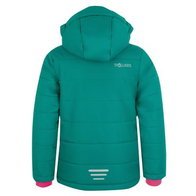 2. Kurtka narciarska dziecięca Trollkids Kids Hemsedal Snow Jacket XT zimowa z kapturem zielona (513-312)
