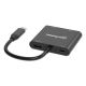 11. Manhattan 154321 adapter kablowy 0,15 m USB Type-C 2 x HDMI Czarny