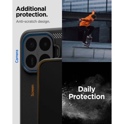 9. Etui Spigen Rugged Armor na Xiaomi 17T Pro - czarne matowe