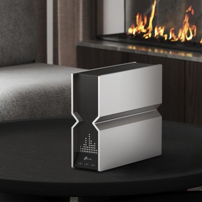 5. TP-Link Archer BE800 router bezprzewodowy Multi-Gigabit Ethernet Trójpasmowy (2,4 GHz / 5 GHz / 6 GHz) Czarny, Stal nierdzewna