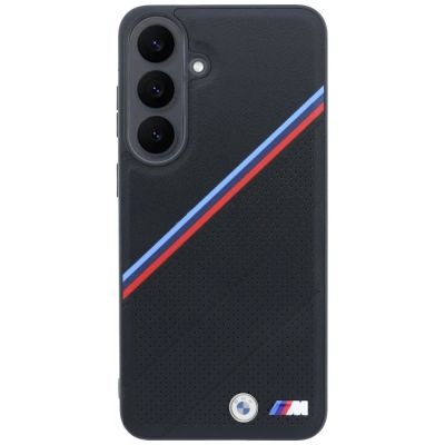 3. Etui BMW M Tricolor Metal Logo MagSafe na Samsung Galaxy S26 FE - czarne