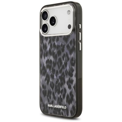 2. Etui Karl Lagerfeld IML Leopard Pattern MagSafe na iPhone 17 Pro Max - czarne