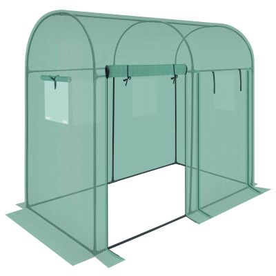 15. SZKLARNIA TUNEL OGRODOWY DWA WEJŚCIA DO POMIDORÓW I OGÓRKÓW 200x100x180CM ZIELONY