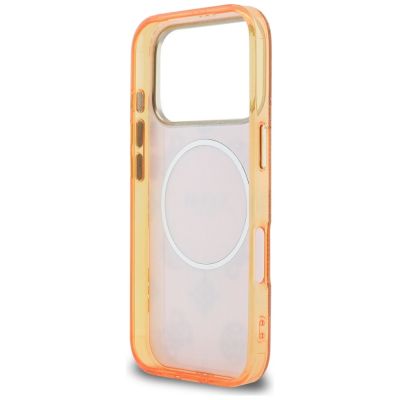 7. Etui Guess IML Peony Dot MagSafe na iPhone 17 Pro - pomarańczowe