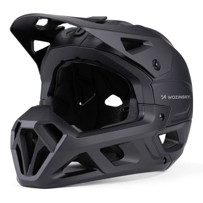 3. Kask rowerowy fullface Wozinsky z odpinanym daszkiem 57-59 cm - czarny
