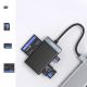 6. Czytnik kart pamięci Orico CL4D-A3 USB-A 3.0 SD microSD CF MS 5 Gb/s - czarno-srebrny