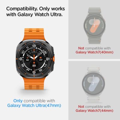 6. Szkło hartowane Spigen Glas.TR EZ Fit na Samsung Galaxy Watch Ultra (47 mm) - przezroczyste (2-pak)