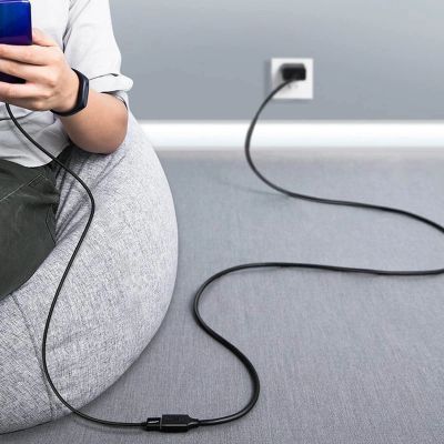 6. Ugreen kabel przedłużacz przejściówka USB-A (męski) - USB-A (żeński) USB 3.0 5Gb/s 0.5m czarny (US129)