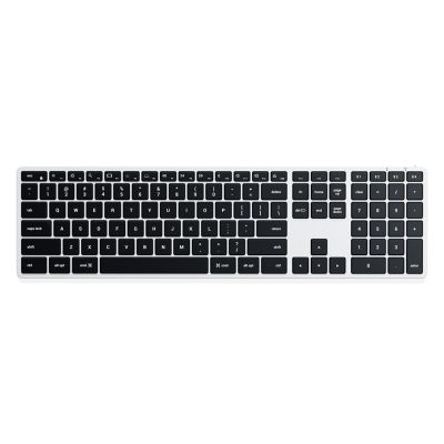 Satechi Slim X3 - klawiatura z układem numerycznym Bluetooth do czterech urządzeń USB-C US International (silver)