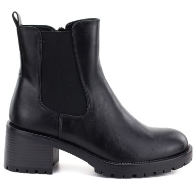 2. Botki damskie sztyblety na klocku ocieplane czarne Potocki SZ12742