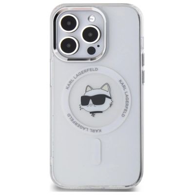 3. Etui Karl Lagerfeld IML Metal Choupette Head MagSafe na iPhone 13 - białe