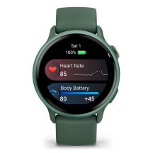 Garmin vívoactive 6 3,05 cm (1.2") AMOLED 42 mm Cyfrowy 390 x 390 px Ekran dotykowy Zielony Wi-Fi GPS