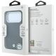 8. Etui BMW Sign Inclined Deboss Letters MagSafe na iPhone 17 Pro / 18 Pro - szare