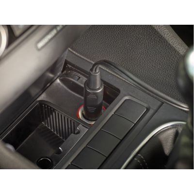 6. Odkurzacz samochodowy BLACK+DECKER ADV1200-XJ (12W; kolor czerwono-szary)