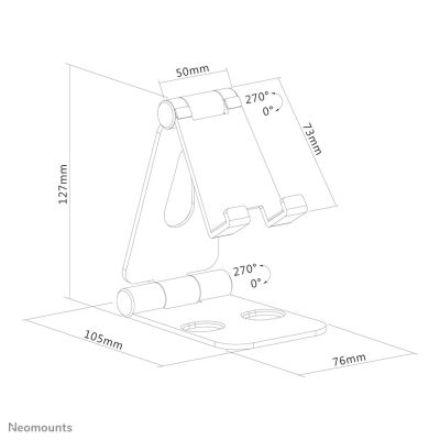 9. Neomounts DS10-160SL1 uchwyt Uchwyt pasywny Telefon komórkowy/Smartfon Srebrny