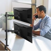 MACLEAN UCHWYT DO MONITORAMAX VESA 100X100, 13-27", 9KG, PODWÓJNY MC-967