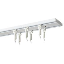 SZYNA SUFITOWA ŚLIZGI Z AGRAFKAMI 500 CM ALUMINIOWA BIAŁA PODWÓJNA KOWALSKI