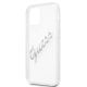 6. Etui Guess Vintage Script Silver na iPhone 12 Pro Max - przezroczyste