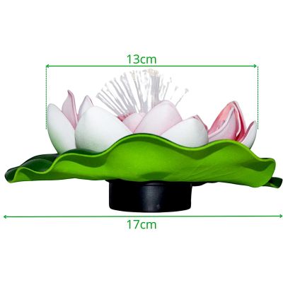 20. LAMPA SOLARNA LILIA WODNA 17CM RÓŻOWA