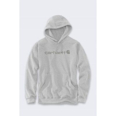 Bluza z kapturem Carhartt Marquette Logo Sweatshirt - heather gray/gray rozmiar: l