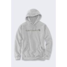 Bluza z kapturem Carhartt Marquette Logo Sweatshirt - heather gray/gray rozmiar: l