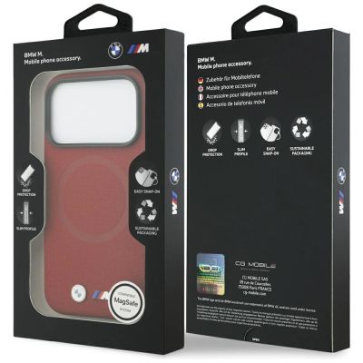 8. Etui BMW M FW Metal Logo MagSafe na iPhone 17 Pro - czerwone
