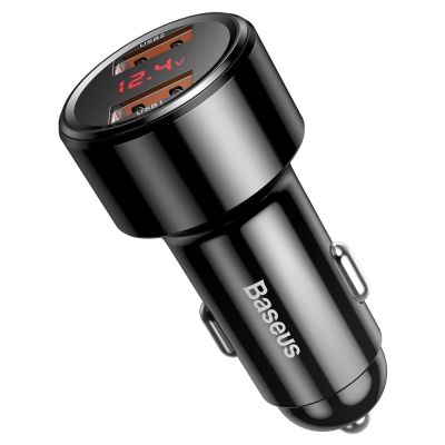 4. Baseus Magic Series Dual QC - ładowarka samochodowa Quick Charge 3.0 2x USB 45W 6A czarny (CCMLC20A-01)
