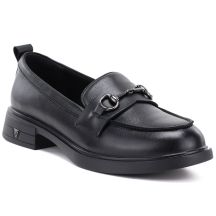 Skórzane półbuty damskie loafersy czarne Vinceza 133115