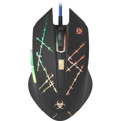 10. DEFENDER MYSZ PRZEWODOWA FORCED GM-020L 800/1800/2400/3200 DPI 6P + PODKŁADKA + GRA 52020