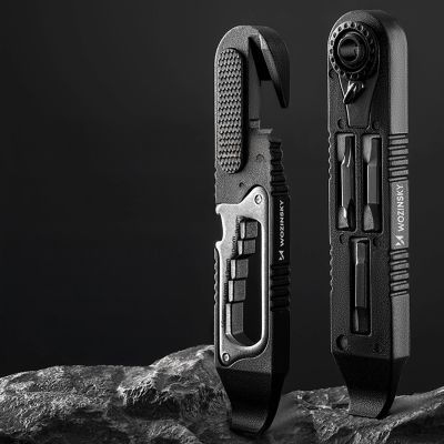 6. Zestaw kluczy Wozinsky WZK-L2 14w1 narzędzia rowerowe multitool imbusy łyżki do opon - czarny