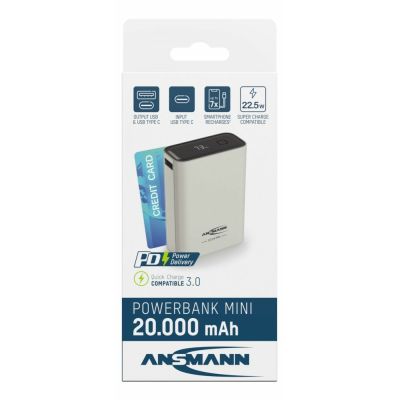 7. Ansmann PB222PD Litowo-polimerowy (LiPo) 20000 mAh Biały