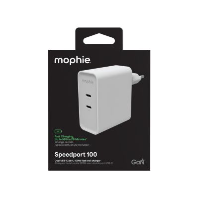 7. mophie Speedport 100 Uniwersalne Biały Prąd przemienny Szybkie ładowanie Wewnętrzna