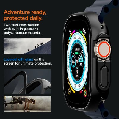 9. Etui Spigen Thin Fit 360 na Apple Watch Ultra (49 mm) - czarne