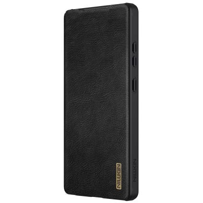 4. Etui Nillkin Qin Pro na Samsung Galaxy S25 Ultra z klapką i osłoną aparatu - czarne