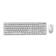 GEMBIRD BEZPRZEWODOWY ZESTAW KLAWIATURY + MYSZ SLIM PRO BUSINESS NA BIURKO,BIAŁY, UKŁAD RU