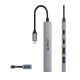 2. Hub USB-A/USB-C Orico YSB4-U2 stacja dokująca 2x USB-A 2.0 + 1x USB-A 3.0 + 1x USB-C 2.0 + 1x USB-C - szary
