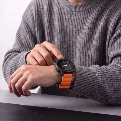 8. Pasek Tech-Protect Motion na Garmin Fenix 5X / 5X Plus / 6X / 6X Pro / 7X / 8 / 8 Pro / 9 / 9 Pro (47 mm) - pomarańczowy