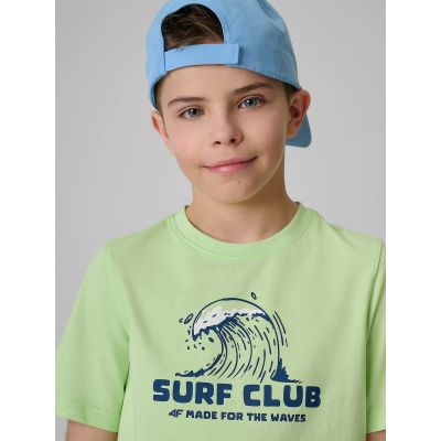 3. T-shirt bawełniany chłopięcy 4F 4FJRSS26TTSHM3901-45S