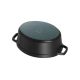 6. Garnek żeliwny owalny Staub - 2.35 ltr, Czarny