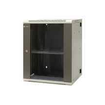 EmiterNet Szafa wisząca dzielona 19" 15U, drzwi blacha/szkło, 600×550×770mm szer./gł./wys.