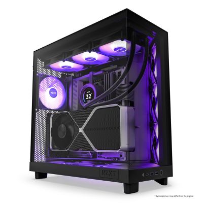 4. NZXT OBUDOWA KOMPUTEROWA NZXT H6 FLOW RGB MIDI TOWER Z OKNEM CZARNA